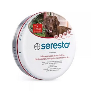Coleira Antipulgas e Carrapatos Bayer Seresto para Cães acima de 8 Kg