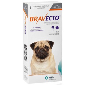Antipulgas e Carrapatos MSD Bravecto para Cães de 4,5 a 10 Kg