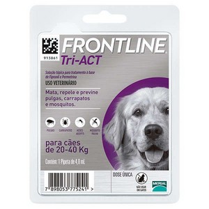 Antipulgas e Carrapatos Frontline Tri-ACT para Cães de 20 a 40 Kg