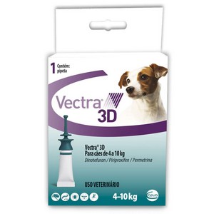 ANTIPULGAS E CARRAPATOS CEVA VECTRA 3D PARA CÃES DE 4KG A 10KG