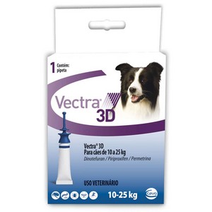 ANTIPULGAS E CARRAPATOS CEVA VECTRA 3D PARA CÃES DE 10KG A 25KG
